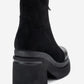 Anett - Black Platform Heel Boot (Women)