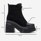 Anett - Black Platform Heel Boot (Women)