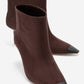 Rassel - Brown Suede Matte Toe Slim Heel Boot (Women)