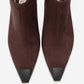 Rassel - Brown Suede Matte Toe Slim Heel Boot (Women)