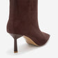 Rassel - Brown Suede Matte Toe Slim Heel Boot (Women)