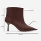 Rassel - Brown Suede Matte Toe Slim Heel Boot (Women)