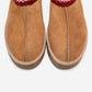 Avelia - Cognac Suede Genuine Leather Thick-Soled Winter Slipper (Women)