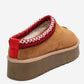 Avelia - Cognac Suede Genuine Leather Thick-Soled Winter Slipper (Women)