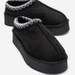 Avelia - Black Suede Genuine Leather Thick-Soled Winter Slipper (Women)