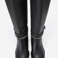 Viorra - Black Strappy Block Heel Knee-High Boot (Women)