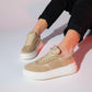 Jose - Beige Denim Sport Sneaker (Women)