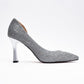 653 - Platinum Metallic Heeled Shoe (Women)