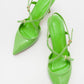 Coje - Pistachio Patent Pointed Toe Stiletto Pump (Women)