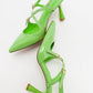 Coje - Pistachio Patent Pointed Toe Stiletto Pump (Women)