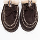 Yalina - Brown Genuine Leather Platform Moccasin Slipper (Women)
