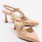 Coje - Beige Patent Pointed Toe Stiletto Pump (Women)