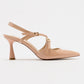 Coje - Beige Patent Pointed Toe Stiletto Pump (Women)