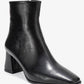 Arven - Black Square Toe Block Heel Boot (Women)