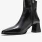 Arven - Black Square Toe Block Heel Boot (Women)