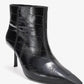 Rassel - Black Printed Pointed Toe Stiletto Boot (Women)