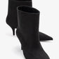 Nuvia - Black Suede Pointed Toe Heeled Boot (Women)