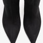 Nuvia - Black Suede Pointed Toe Heeled Boot (Women)