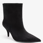 Nuvia - Black Suede Pointed Toe Heeled Boot (Women)