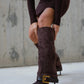 Elva - Brown Buckle Stiletto Boot (Women)