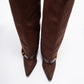 Elva - Brown Buckle Stiletto Boot (Women)