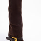 Elva - Brown Buckle Stiletto Boot (Women)