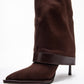 Elva - Brown Buckle Stiletto Boot (Women)