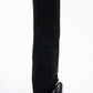 Elva - Black Buckle-Strap Stiletto Knee-High Boot (Women)