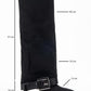 Elva - Black Buckle-Strap Stiletto Knee-High Boot (Women)
