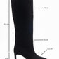 Lexa - Black Gold-Trimmed Pointed Toe Stiletto Knee-High Boot (Women)