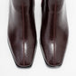 Arven - Burgundy Block Heel Ankle Boot (Women)