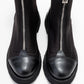 Martos - Black Stretch Front-Zip Ankle Boot (Women)
