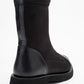 Martos - Black Stretch Front-Zip Ankle Boot (Women)