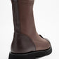 Martos - Brown Stretch Front-Zip Ankle Boot (Women)