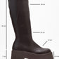 Amaronte - Brown Stretch Thick Sole Boot (Women)