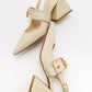 Nepido - Off-White Pointed Toe Backless Block Heel Shoe (Women)