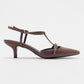 Frans - Cognac Pointed Toe Backless Low Heel Shoe (Women)