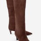 Armelia - Brown Kitten Heel Knee-High Boot (Women)