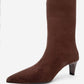 Armelia - Brown Kitten Heel Knee-High Boot (Women)