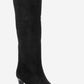 Armelia - Black Kitten Heel Knee-High Boot (Women)