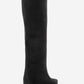 Armelia - Black Kitten Heel Knee-High Boot (Women)