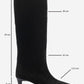 Armelia - Black Kitten Heel Knee-High Boot (Women)
