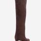 Lexa - Brown Gold Detail Pointed Toe Heeled Knee-High Boot (Women)