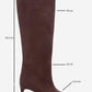Lexa - Brown Gold Detail Pointed Toe Heeled Knee-High Boot (Women)