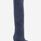 Lexa - Navy Gold-Detail Pointed Toe Knee-High Boot (Women)
