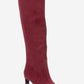 Lexa - Burgundy Gold-Detail Pointed Toe Knee-High Boot (Women)