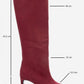 Lexa - Burgundy Gold-Detail Pointed Toe Knee-High Boot (Women)
