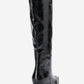 Lunelle - Black Pointed Toe Stiletto Heel Knee-High Boot (Women)