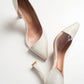 653 Heeled Shoe Pearl Glitter