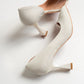 653 Heeled Shoe Pearl Glitter